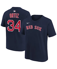 Nike Big Boys and Girls David Ortiz Navy Boston Red Sox Name & Number T-Shirt