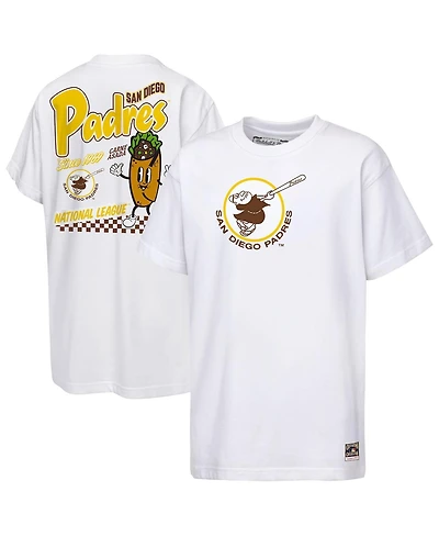 Mitchell & Ness Big Boys and Girls White San Diego Padres Cooperstown Concession T-Shirt