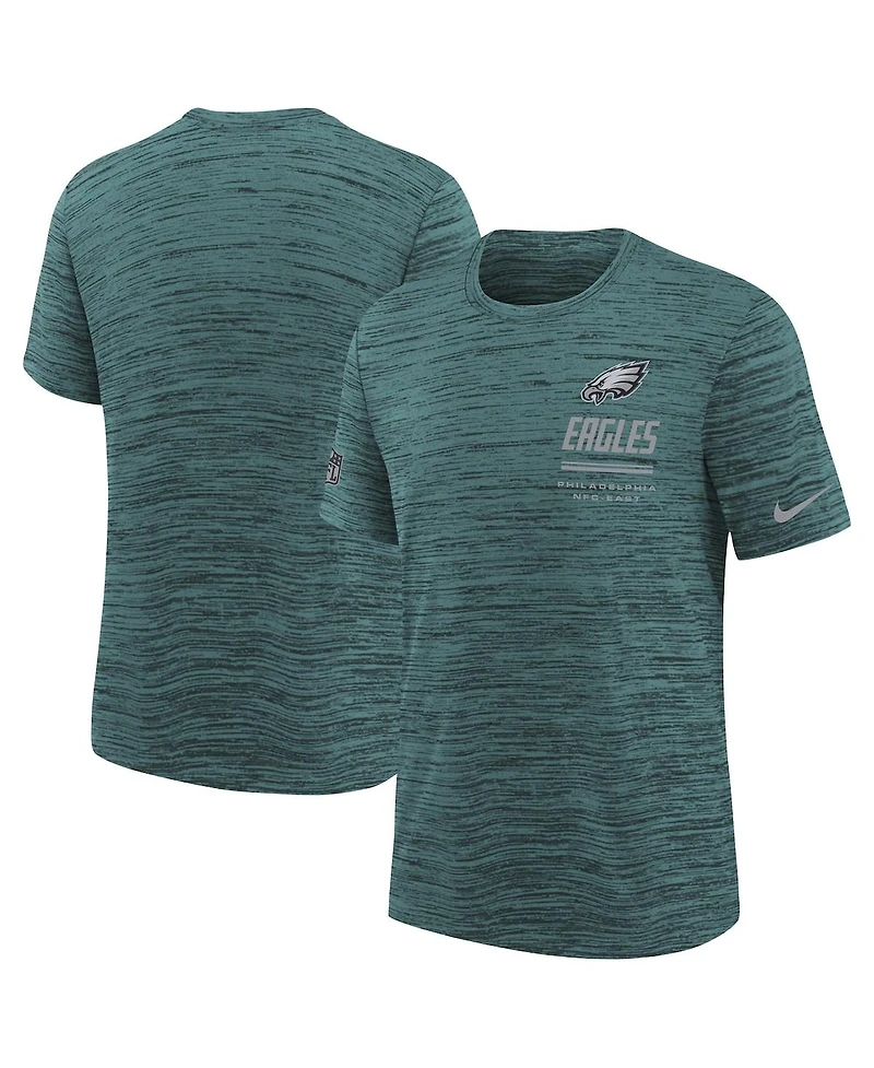 Nike Big Boys and Girls Midnight Green Philadelphia Eagles Sideline Velocity Dri-fit T-Shirt