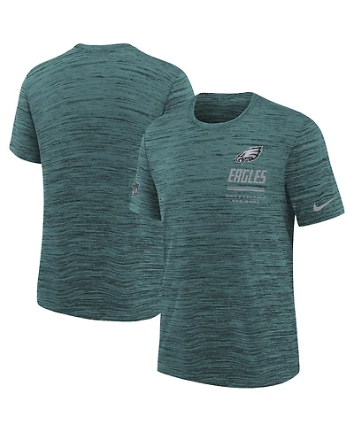Nike Big Boys and Girls Midnight Green Philadelphia Eagles Sideline Velocity Dri-fit T-Shirt