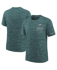 Nike Big Boys and Girls Midnight Green Philadelphia Eagles Sideline Velocity Dri-fit T-Shirt