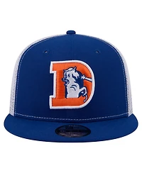New Era Men's Royal Denver Broncos Core Team 9FIFTY Trucker Snapback Hat