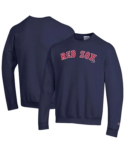 Champion Men's Navy Boston Red Sox Powerblend Wordmark Sweatshirt