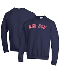 Champion Men's Navy Boston Red Sox Powerblend Wordmark Sweatshirt