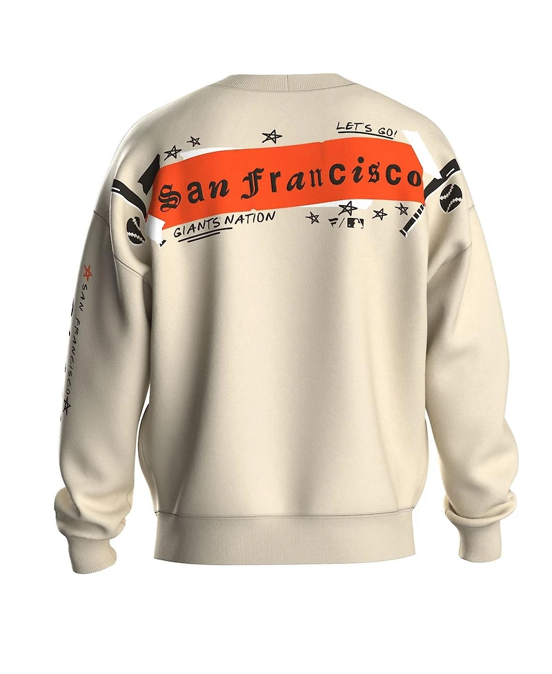 Fanatics Women's Beige San Francisco Giants Graffiti Fleece Sweatshirt