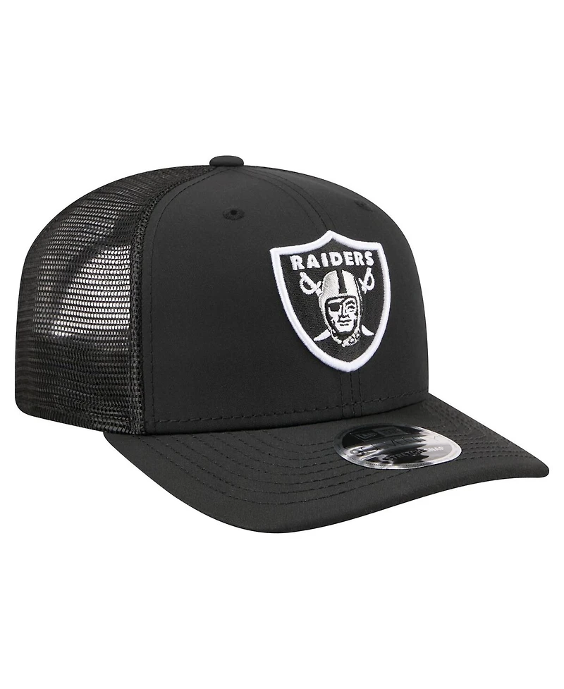 New Era Men's Black Las Vegas Raiders 9SEVENTY Trucker Adjustable Hat