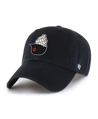 '47 Brand Men's Black Baltimore Orioles Ice Cream Helmet Clean Up Adjustable Hat