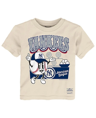 Mitchell & Ness Toddler Cream New York Yankees Step Back Up T-Shirt