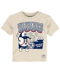 Mitchell & Ness Toddler Cream New York Yankees Step Back Up T-Shirt