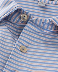 Peter Millar Men's Blue Cadillac Championship Owens Performance Jersey Polo Shirt