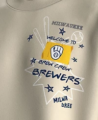 Fanatics Women's Beige Milwaukee Brewers Graffiti Fleece Sweatshirt