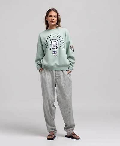 Mitchell & Ness Women's Green Detroit Tigers Yacht Rock Sweatshirt