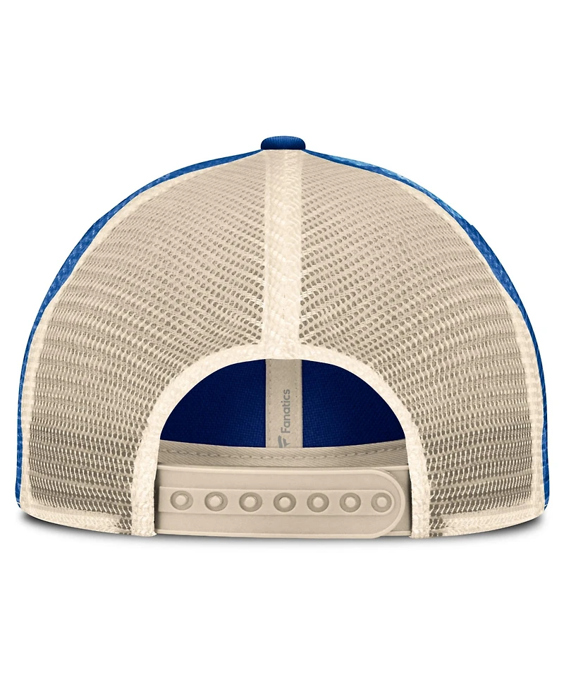 Fanatics Men's Royal/Natural New York Islanders Rival Trucker Adjustable Hat