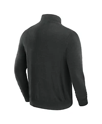 J. Palmer Men's Black Las Vegas Raiders Franchise Quarter-Zip Sweater