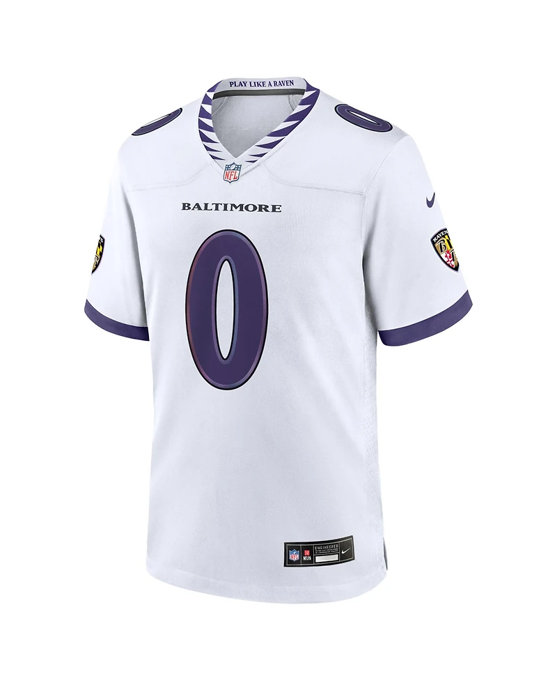 Nike Men's Roquan Smith White Baltimore Ravens Game Jersey