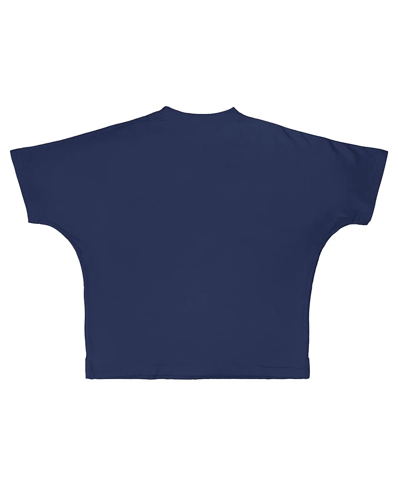 Pressbox Women's Navy Michigan Wolverines Flannigan Oversized T-Shirt