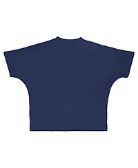 Pressbox Women's Navy Michigan Wolverines Flannigan Oversized T-Shirt
