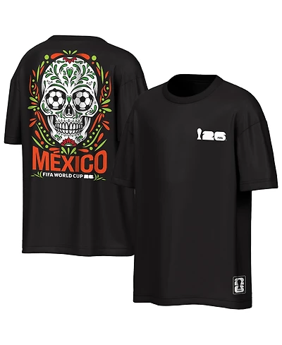 Outerstuff Men's Black Fifa World Cup 2026 Rally Oversized 2-Hit T-Shirt
