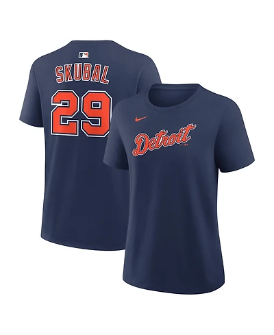 Nike Women's Tarik Skubal Navy Detroit Tigers Name and Number T-Shirt