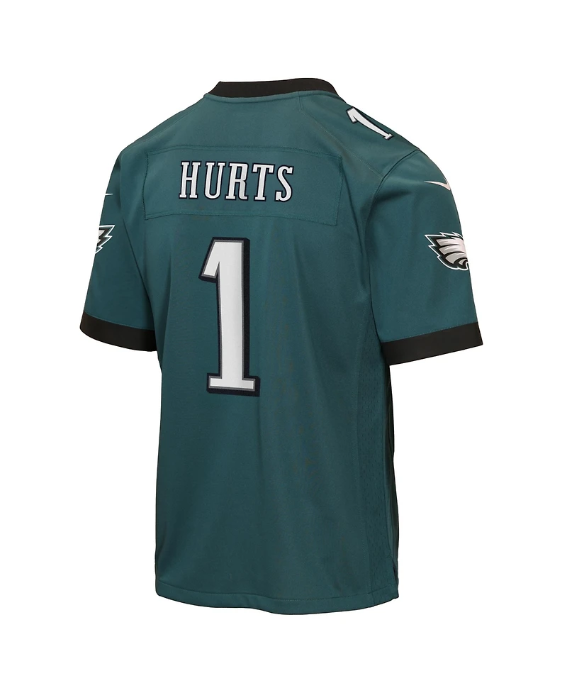 Nike Big Boys and Girls Jalen Hurts Midnight Green Philadelphia Eagles Team Game Jersey