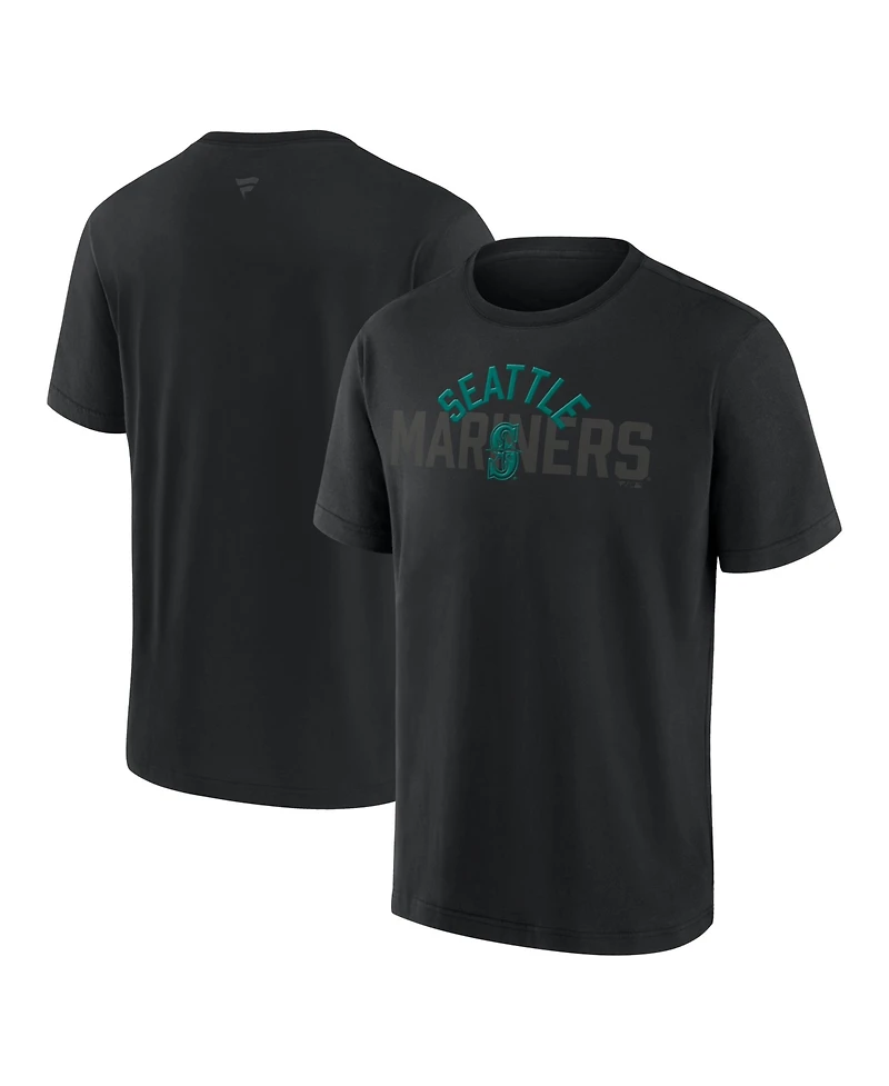 Fanatics Men's Seattle Mariners Black Out Heavyweight T-Shirt
