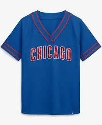 Fanatics Women's Royal Chicago Cubs Diva Race Ahead Raglan V-Neck T-Shirt