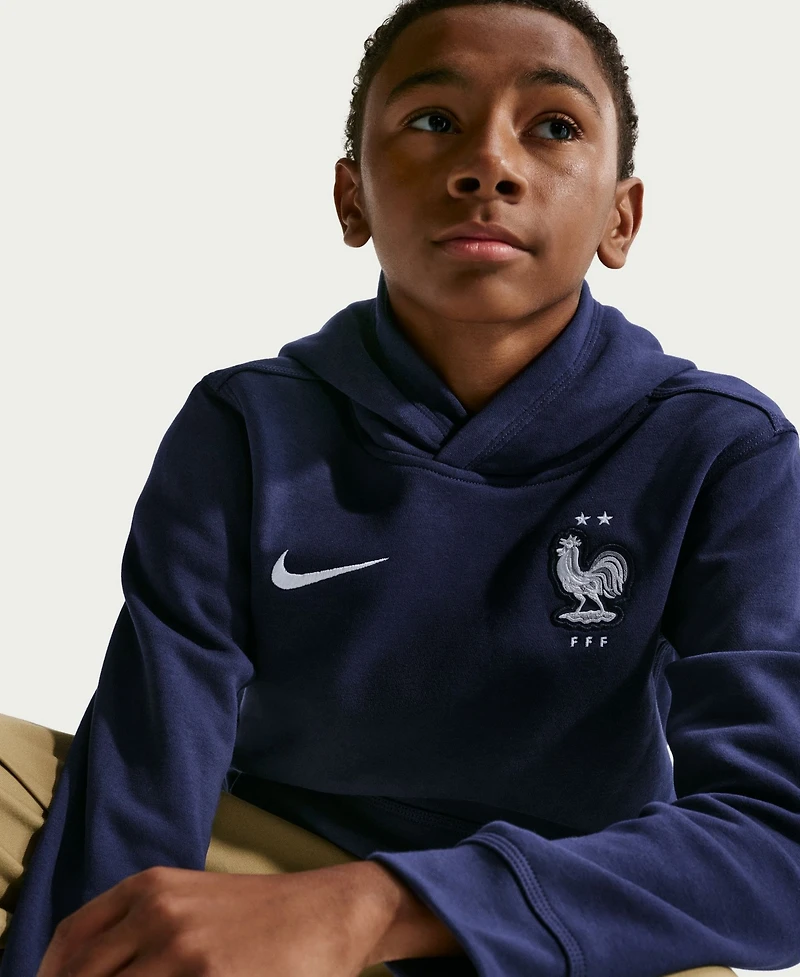 Nike Big Boys and Girls Blue France National Team Club Hoodie