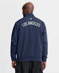 Nike Men's Navy Los Angeles Dodgers Authentic Collection Dugout Relaxed Full-Zip Bomber Jacket