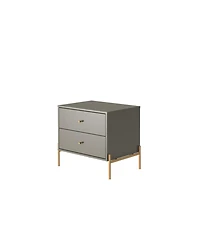 Manhattan Comfort Jasper 2-Piece 25" 2-Drawer Nightstands