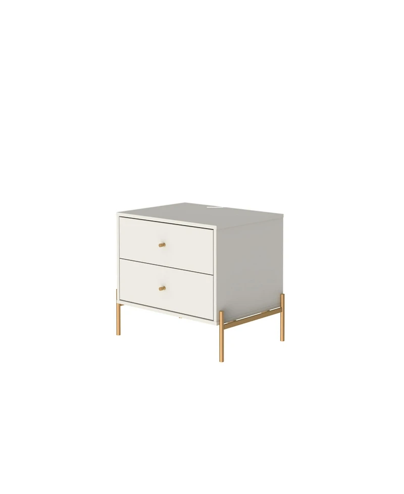Manhattan Comfort Jasper 2-Piece 25" 2-Drawer Nightstands