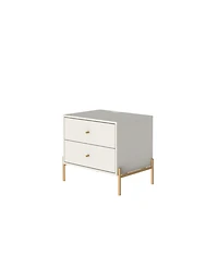 Manhattan Comfort Jasper 2-Piece 25" 2-Drawer Nightstands