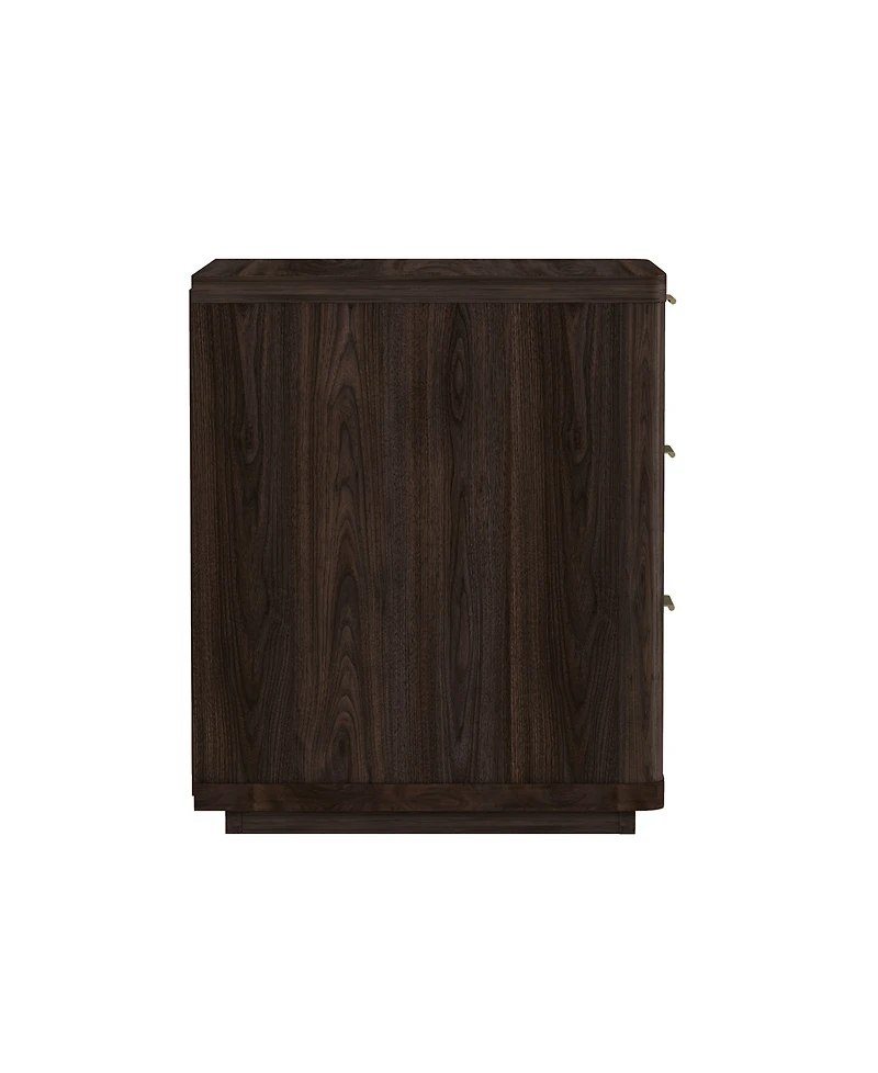Manhattan Comfort Evelyn 2-Piece 20" 3-Drawer Nightstands