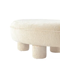 Manhattan Comfort Tribeca 45.5" Chenille Upholstered Accent Ottoman