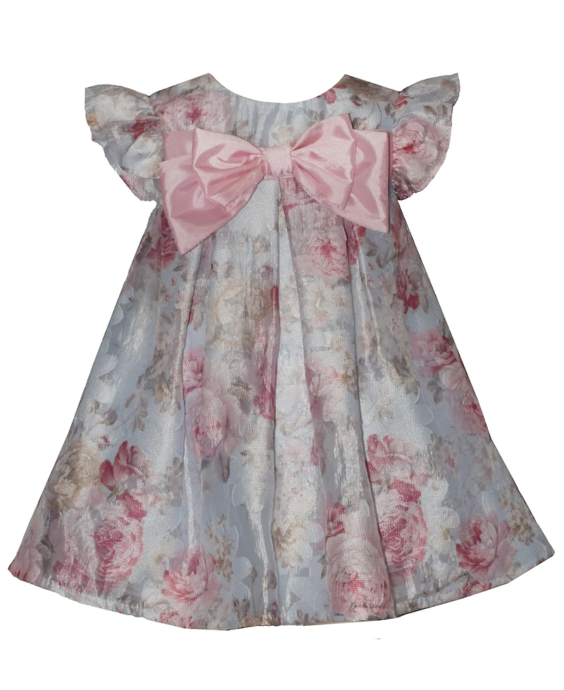 Bonnie Baby Girls' Short-Sleeve Dress with Bow