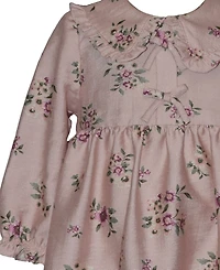 Bonnie Baby Girls' Floral Collar Dress with Headband
