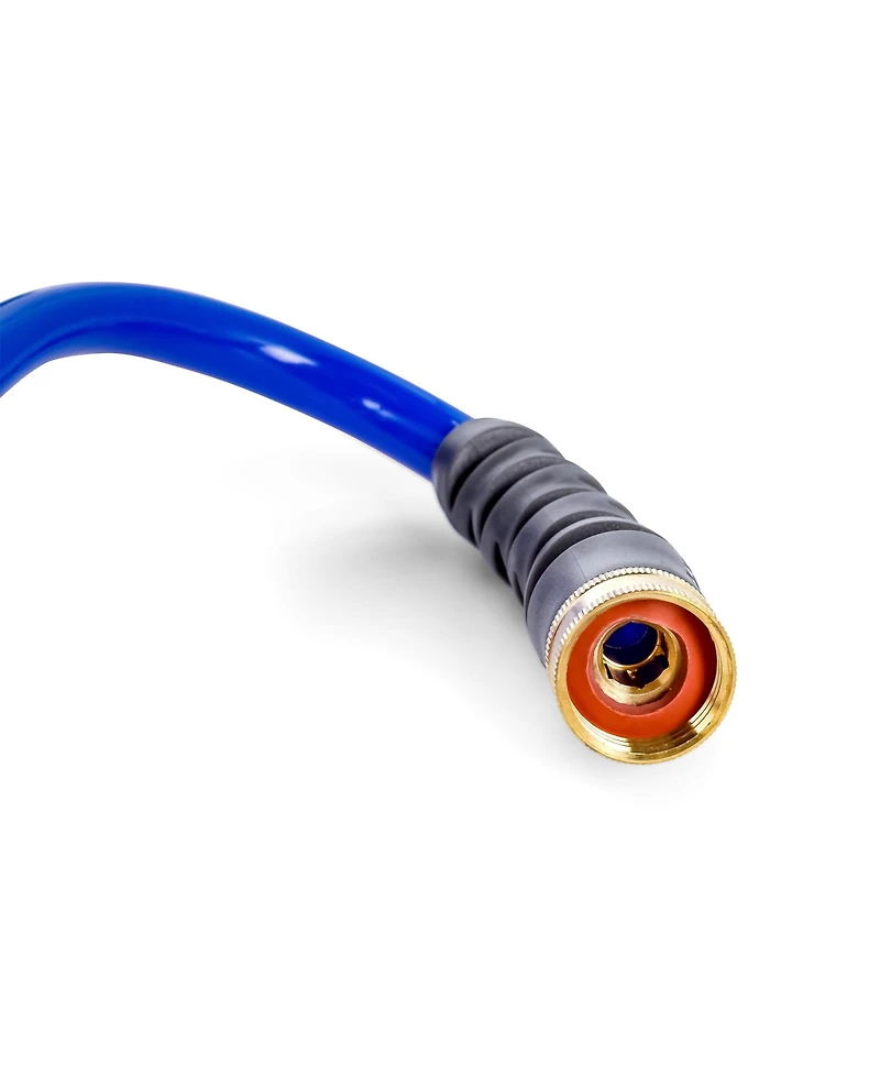 Camco 20 Foot Marine and Gardening Self Coiling Water Hose with Brass Fittings