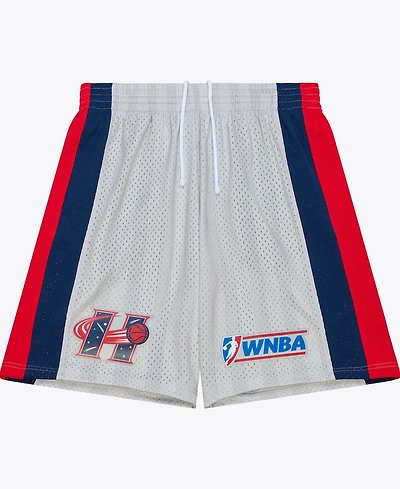 Mitchell & Ness Men's Silver Houston Comets 1997 Court Origins Swingman Shorts
