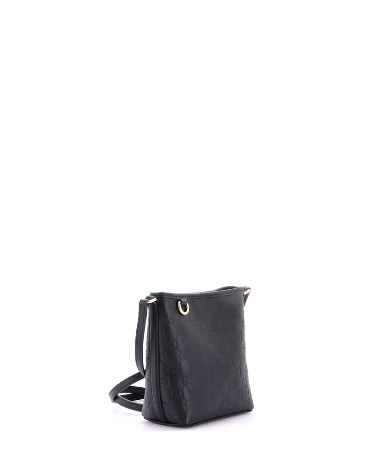 Pre-Owned Gucci Nano Gg Emblem Bucket Bag Gg Debossed Leather