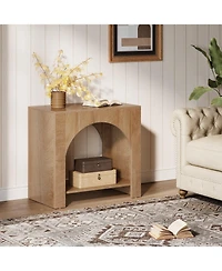 Slickblue 2-Tier End Table with Storage Shelf for Living Room