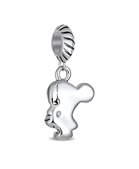 Bling Jewelry Cheerleader Soccer Player Dangle Charm Bead .925 Sterling Silver Fits European Bracelet