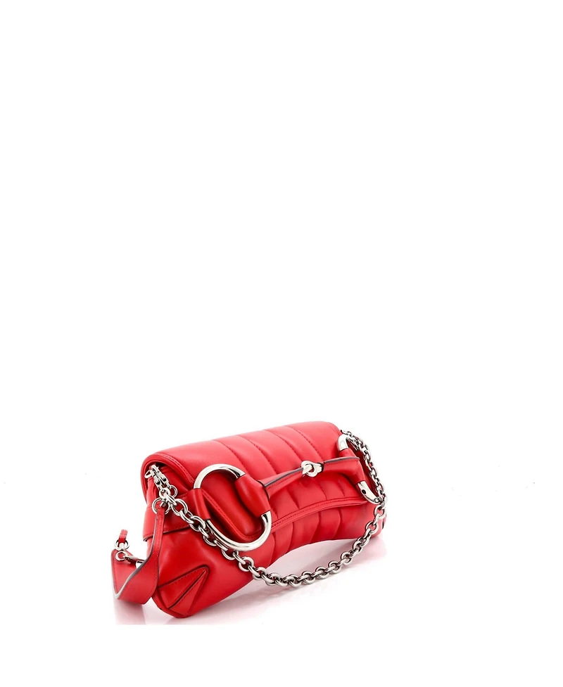Pre-Owned Gucci Medium Horsebit Chain Shoulder Bag Vertical Quilted Leather
