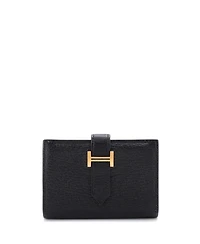 Pre-Owned HERMES Bearn Card Case Chevre Mysore
