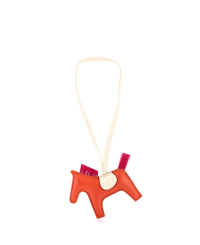 Pre-Owned HERMES Pm GriGri Rodeo Bag Charm Leather with Horse Hair