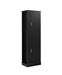 Midola Tall Bathroom Storage Cabinet, Freestanding Storage Cabinet with Hook and Adjustable Shelf, Mdf Board
