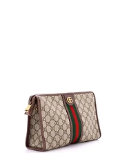 Pre-Owned Gucci Medium Ophidia Pouch Gg Coated Canvas
