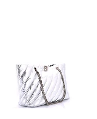 Pre-Owned Balenciaga Medium Crush Carry All Chain Tote Quilted Leather