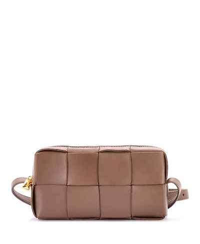 Pre-Owned Bottega Veneta Small Brick Cassette Shoulder Bag Maxi Intrecciato Leather