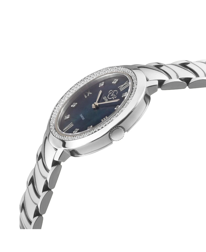 GV2 by Gevril Women's Bellagio Swiss Quartz Diamond Ip Stainless Steel Bracelet Watch