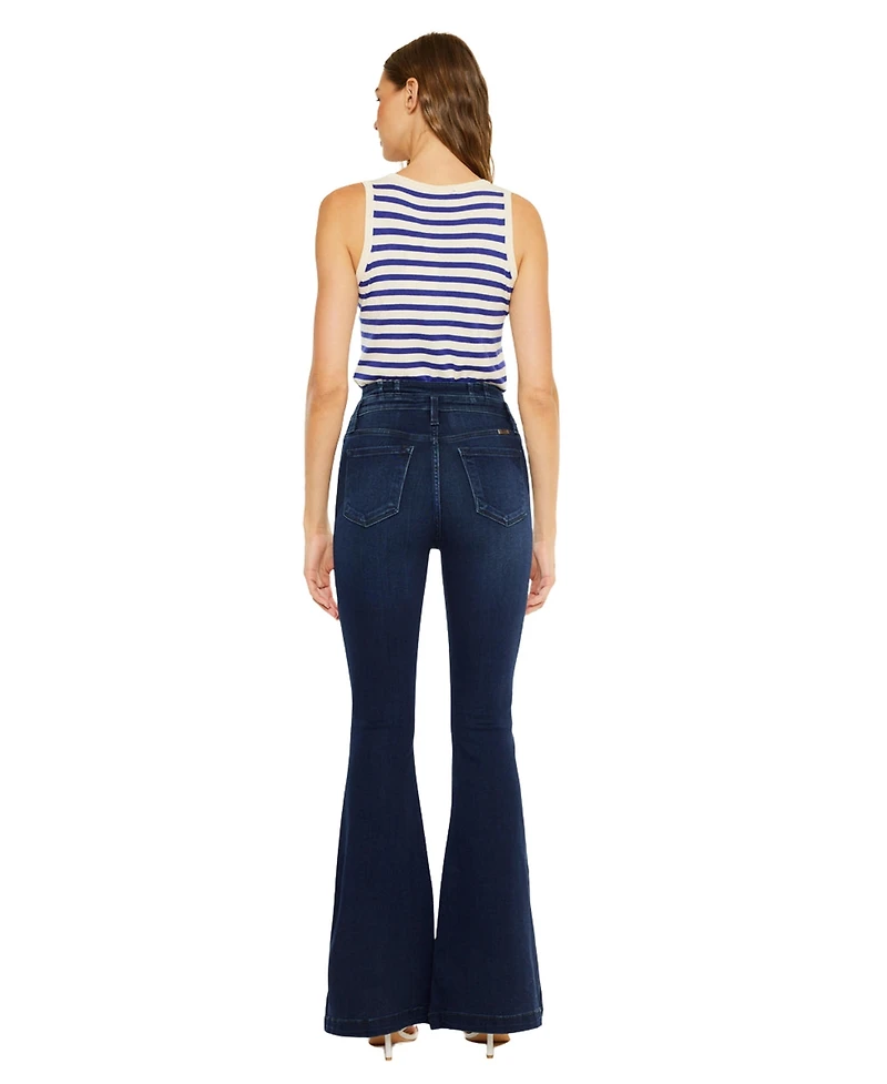 KanCan Women's Elowen High Rise Super Flare Jeans