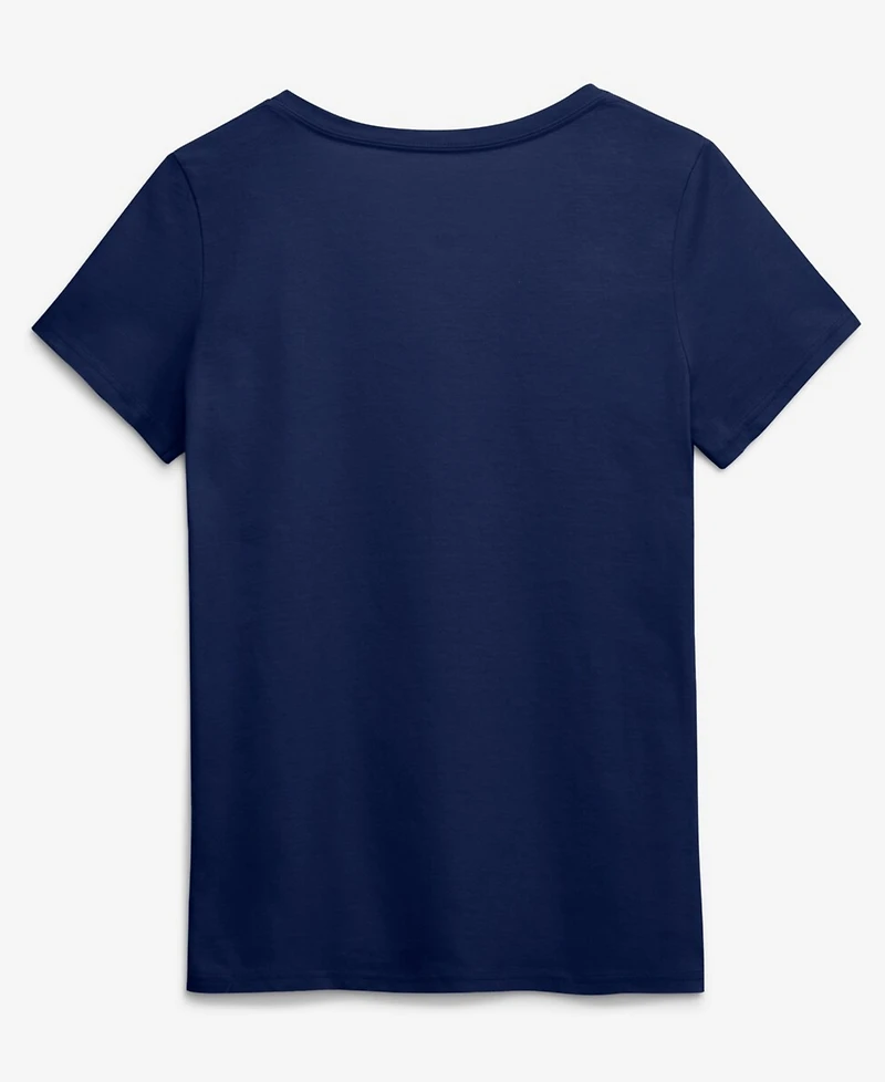 Logo Athletic Women's Navy New England Patriots Primary V-Neck T-Shirt